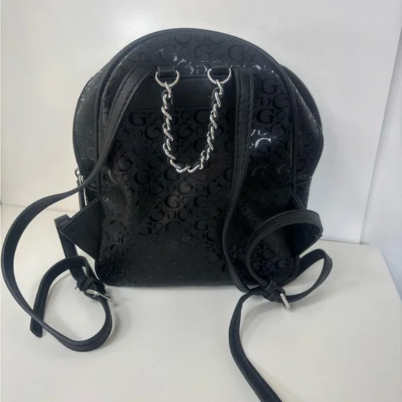 GUESS Black Patterned Backpack - Picture 2 of 3